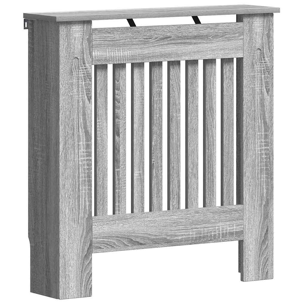 Radiator Cover Grey Sonoma 78 x 19 x 81.5 cm Engineered Wood
