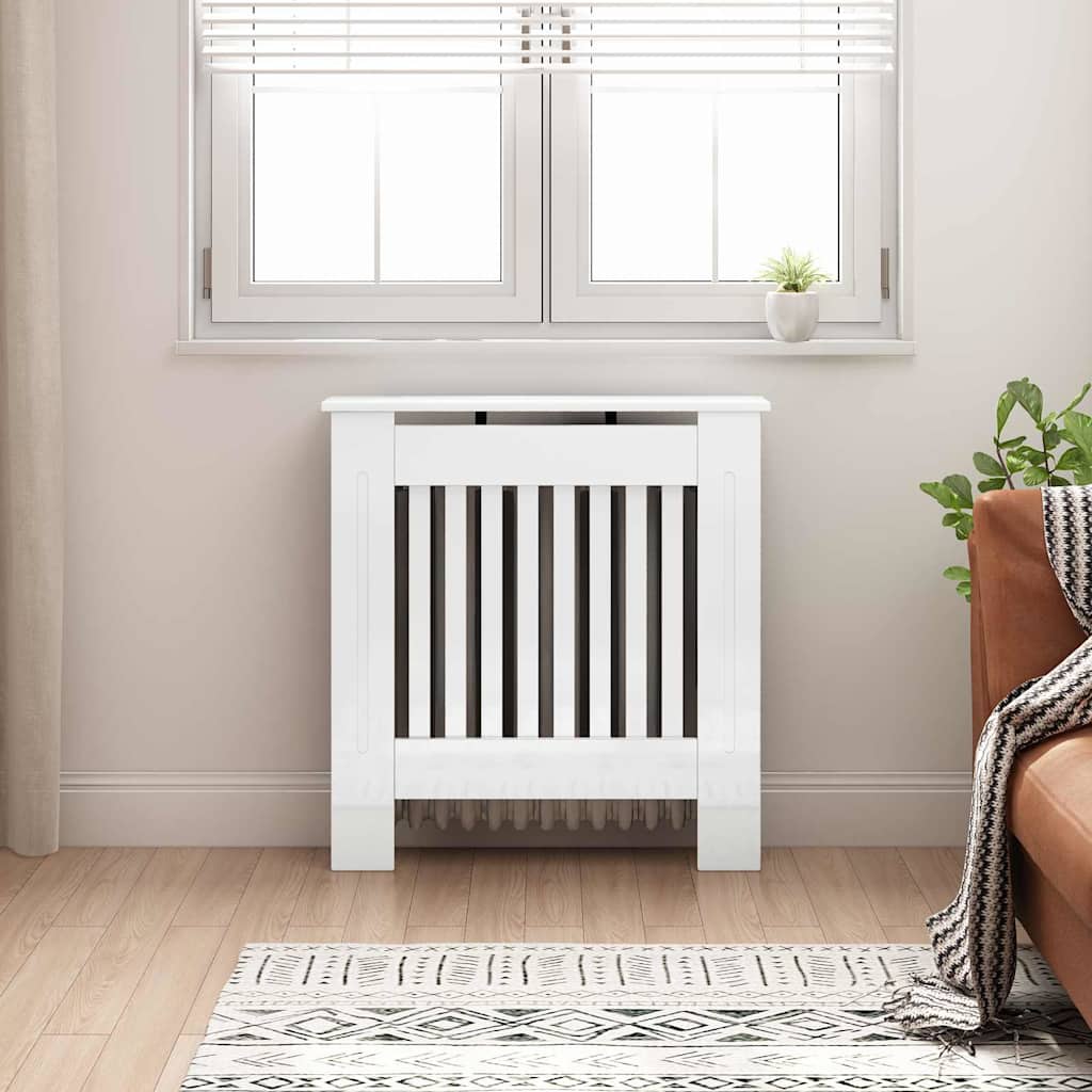 Radiator Cover High Gloss White 78 x 19 x 81.5 cm
