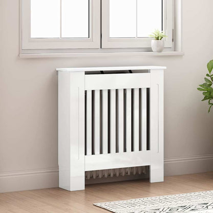 Radiator Cover High Gloss White 78 x 19 x 81.5 cm