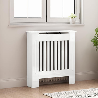 Radiator Cover High Gloss White 78 x 19 x 81.5 cm
