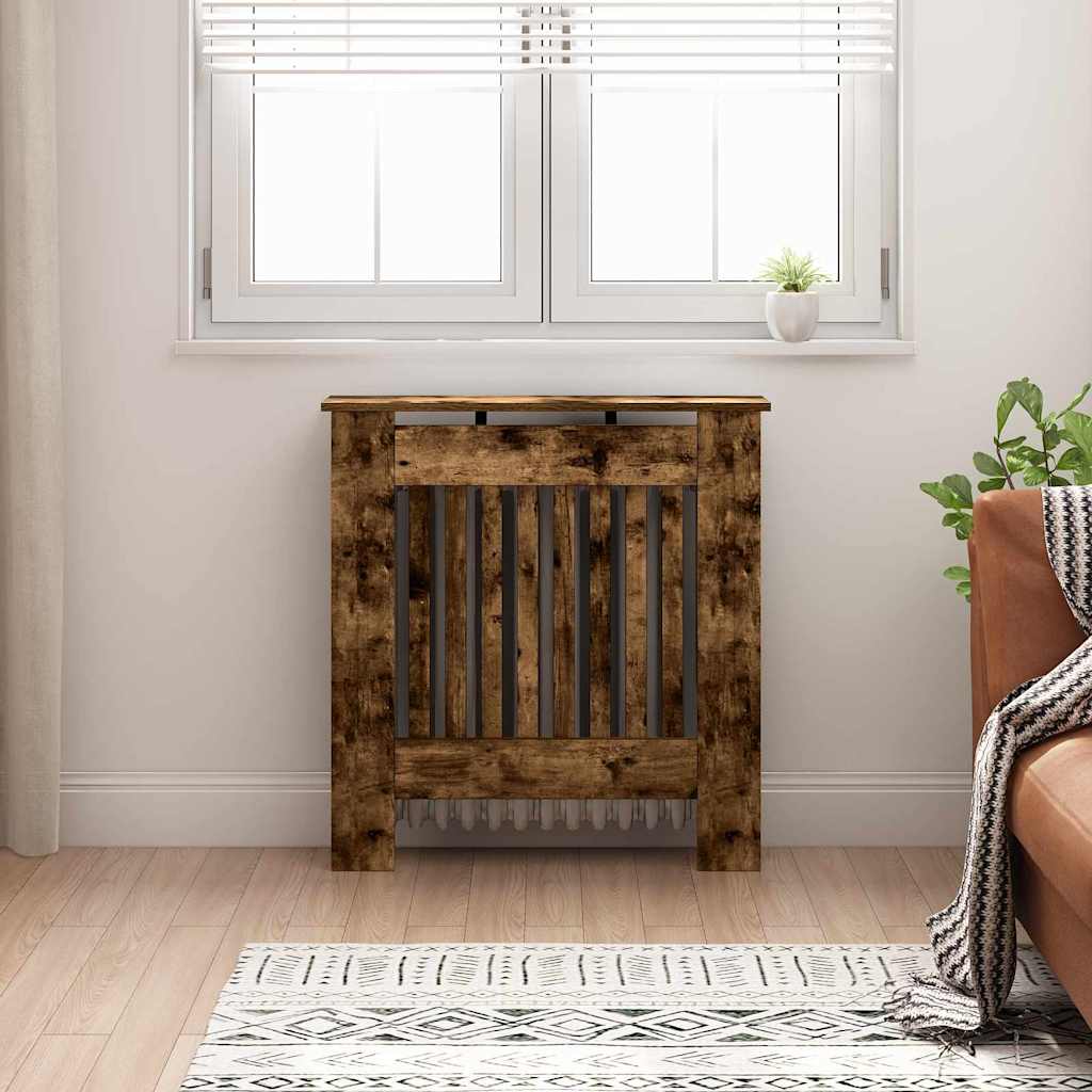 Radiator Cover Smoked Oak 78 x 19 x 81.5 cm Engineered Wood