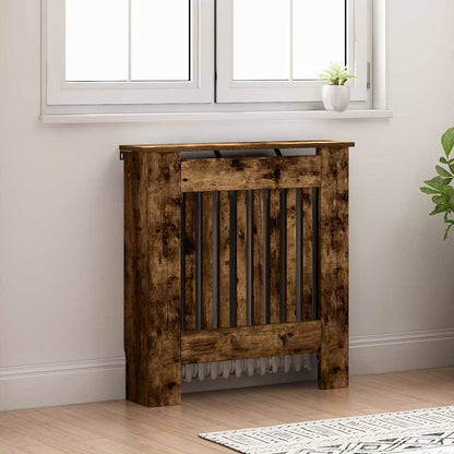 Radiator Cover Smoked Oak 78 x 19 x 81.5 cm Engineered Wood