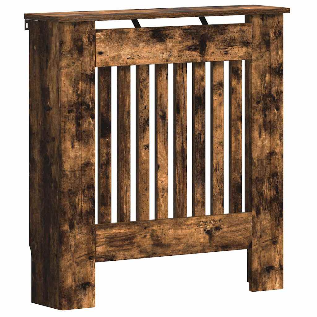 Radiator Cover Smoked Oak 78 x 19 x 81.5 cm Engineered Wood