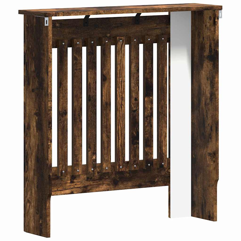 Radiator Cover Smoked Oak 78 x 19 x 81.5 cm Engineered Wood