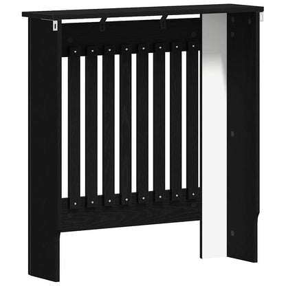 Radiator Cover Black Oak 78 x 19 x 81.5 cm Engineered Wood