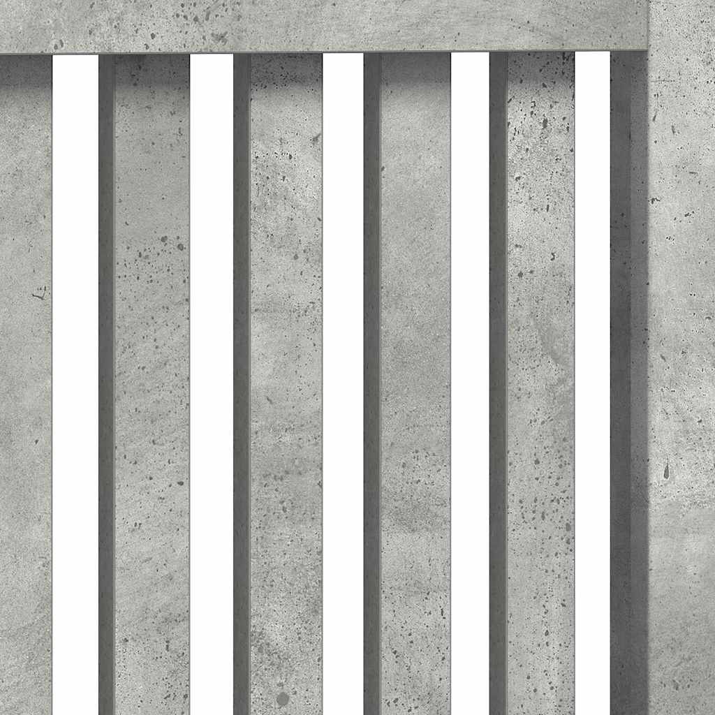 Radiator Cover Concrete Grey 112 x 19 x 81.5 cm Engineered Wood