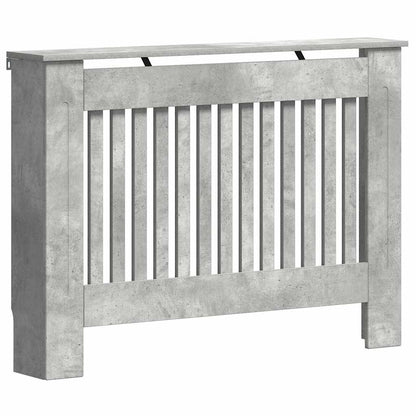 Radiator Cover Concrete Grey 112 x 19 x 81.5 cm Engineered Wood