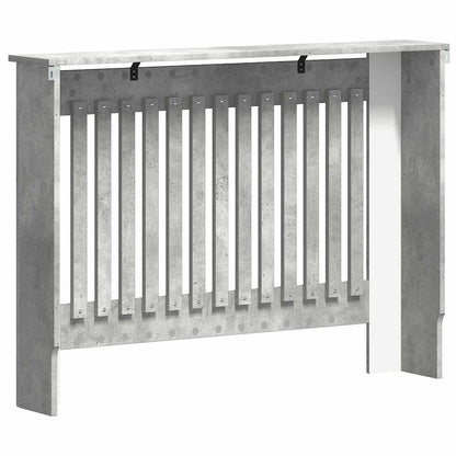 Radiator Cover Concrete Grey 112 x 19 x 81.5 cm Engineered Wood