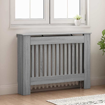 Radiator Cover Grey Sonoma 112 x 19 x 81.5 cm Engineered Wood