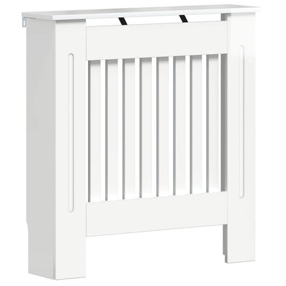 Radiator Cover High Gloss White 112 x 19 x 81.5 cm
