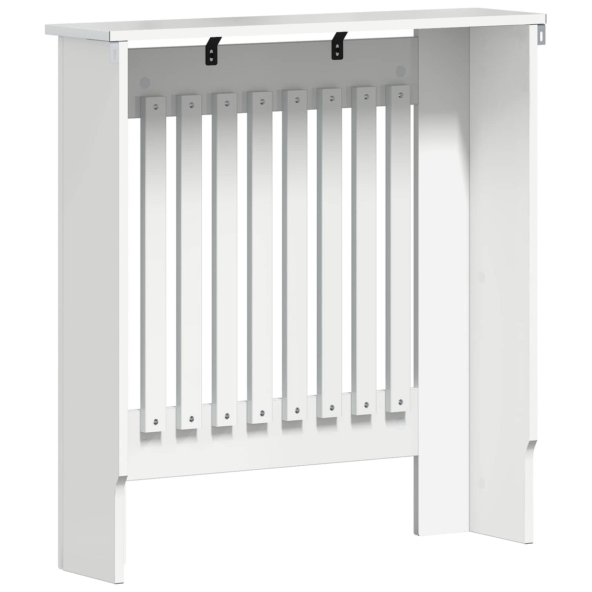 Radiator Cover High Gloss White 112 x 19 x 81.5 cm