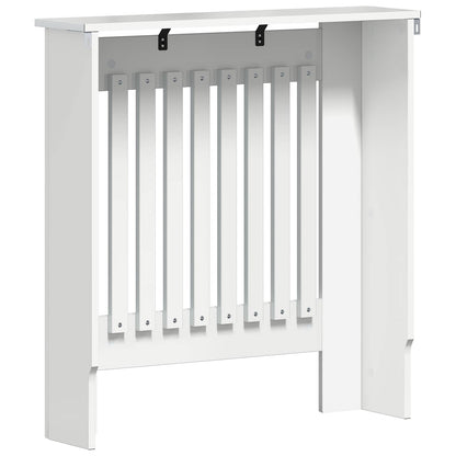 Radiator Cover High Gloss White 112 x 19 x 81.5 cm