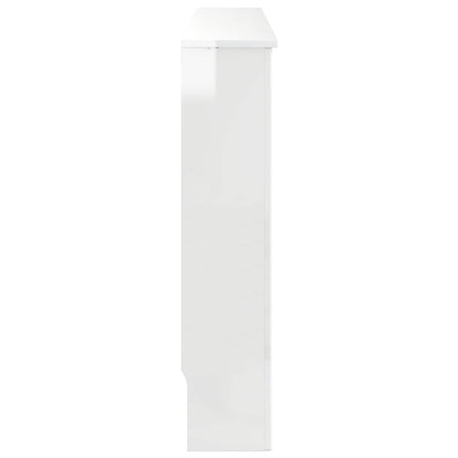 Radiator Cover High Gloss White 112 x 19 x 81.5 cm