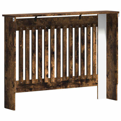 Radiator Cover Smoked Oak 112 x 19 x 81.5 cm Engineered Wood