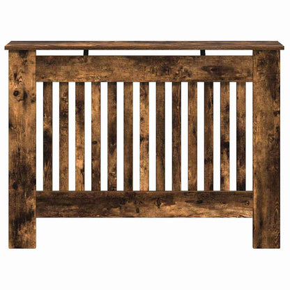 Radiator Cover Smoked Oak 112 x 19 x 81.5 cm Engineered Wood