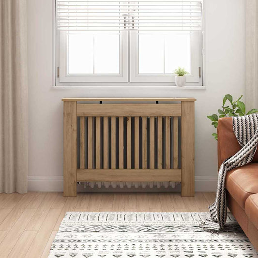 Radiator Cover Artisan Oak 112 x 19 x 81.5 cm Engineered Wood