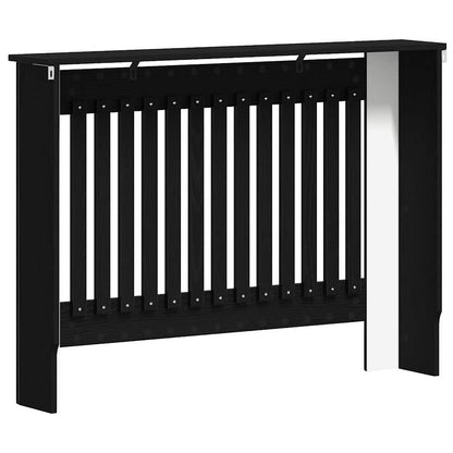 Radiator Cover Black Oak 112 x 19 x 81.5 cm Engineered Wood