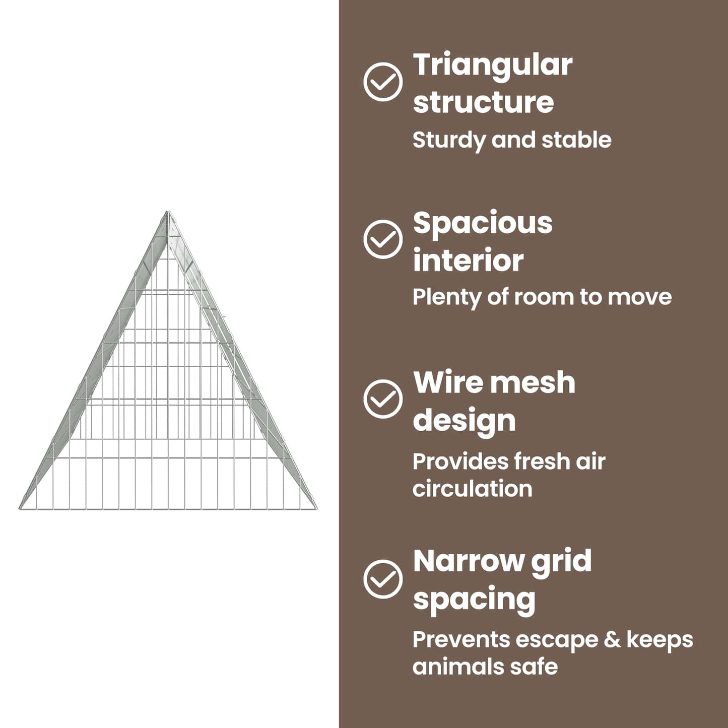 Rabbit Cage Silver 215 x 55 x 55 cm Galvanised Steel