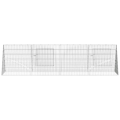 Rabbit Cage Silver 215 x 55 x 55 cm Galvanised Steel