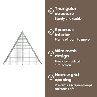 Rabbit Cage Silver 110 x 100 x 85 cm Galvanised Steel