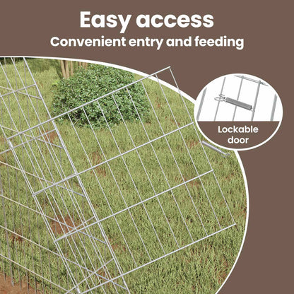 Rabbit Cage Silver 110 x 100 x 85 cm Galvanised Steel
