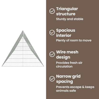 Rabbit Cage Silver 650 x 100 x 85 cm Galvanised Steel