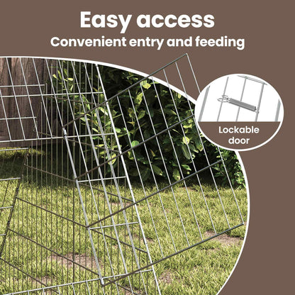 Rabbit Cage Silver 650 x 100 x 85 cm Galvanised Steel