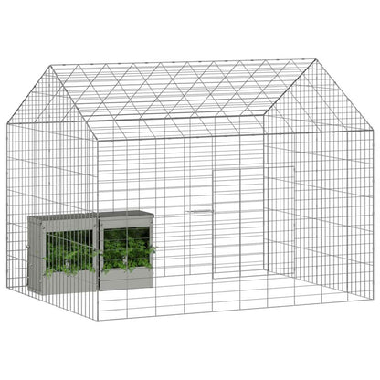 Rabbit Cage Silver 100 x 78 x 78 cm Galvanised Steel