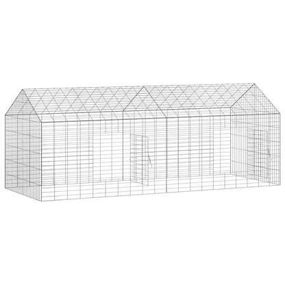 Rabbit Cage Silver 200 x 78 x 78 cm Galvanised Steel