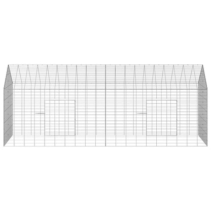 Rabbit Cage Silver 200 x 78 x 78 cm Galvanised Steel