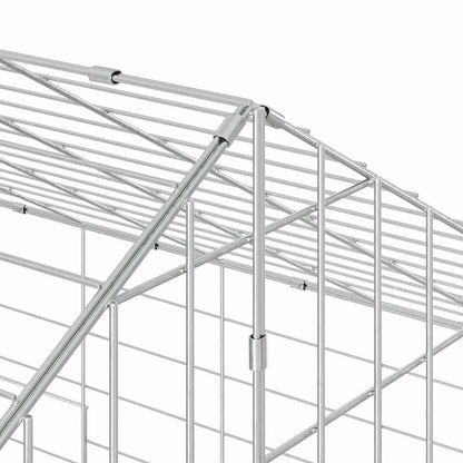 Rabbit Cage Silver 400 x 78 x 78 cm Galvanised Steel
