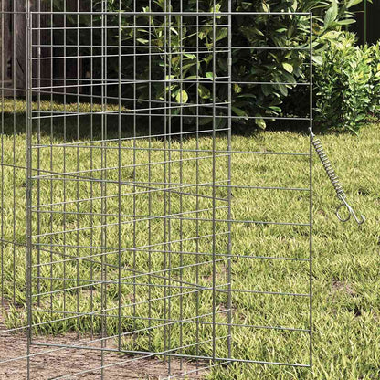 Rabbit Cage Silver 400 x 78 x 78 cm Galvanised Steel
