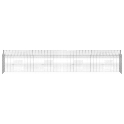 Rabbit Cage Silver 400 x 78 x 78 cm Galvanised Steel