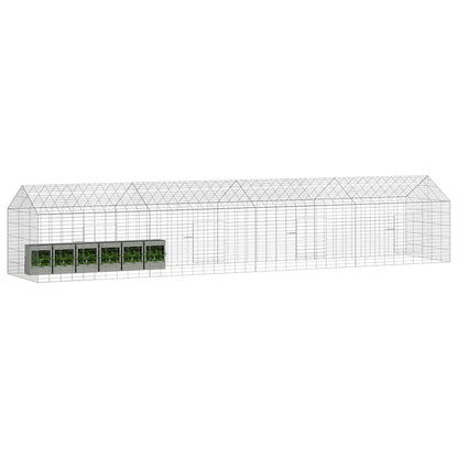 Rabbit Cage Silver 400 x 78 x 78 cm Galvanised Steel