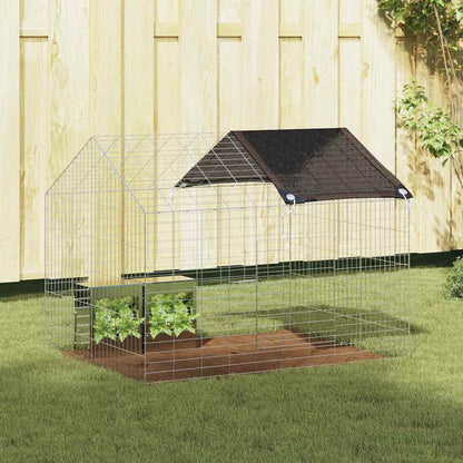 Rabbit Cage Silver 100 x 78 x 78 cm Galvanised Steel