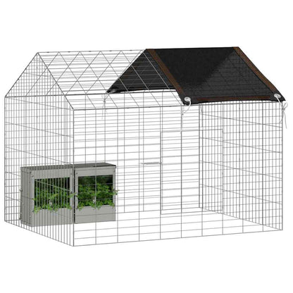 Rabbit Cage Silver 100 x 78 x 78 cm Galvanised Steel