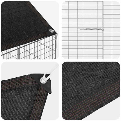 Rabbit Cage Silver 200 x 78 x 78 cm Galvanised Steel