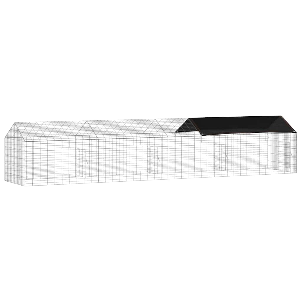 Rabbit Cage Silver 400 x 78 x 78 cm Galvanised Steel
