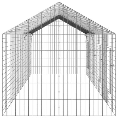 Rabbit Cage Silver 400 x 78 x 78 cm Galvanised Steel
