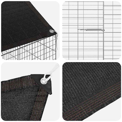 Rabbit Cage Silver 600 x 78 x 78 cm Galvanised Steel