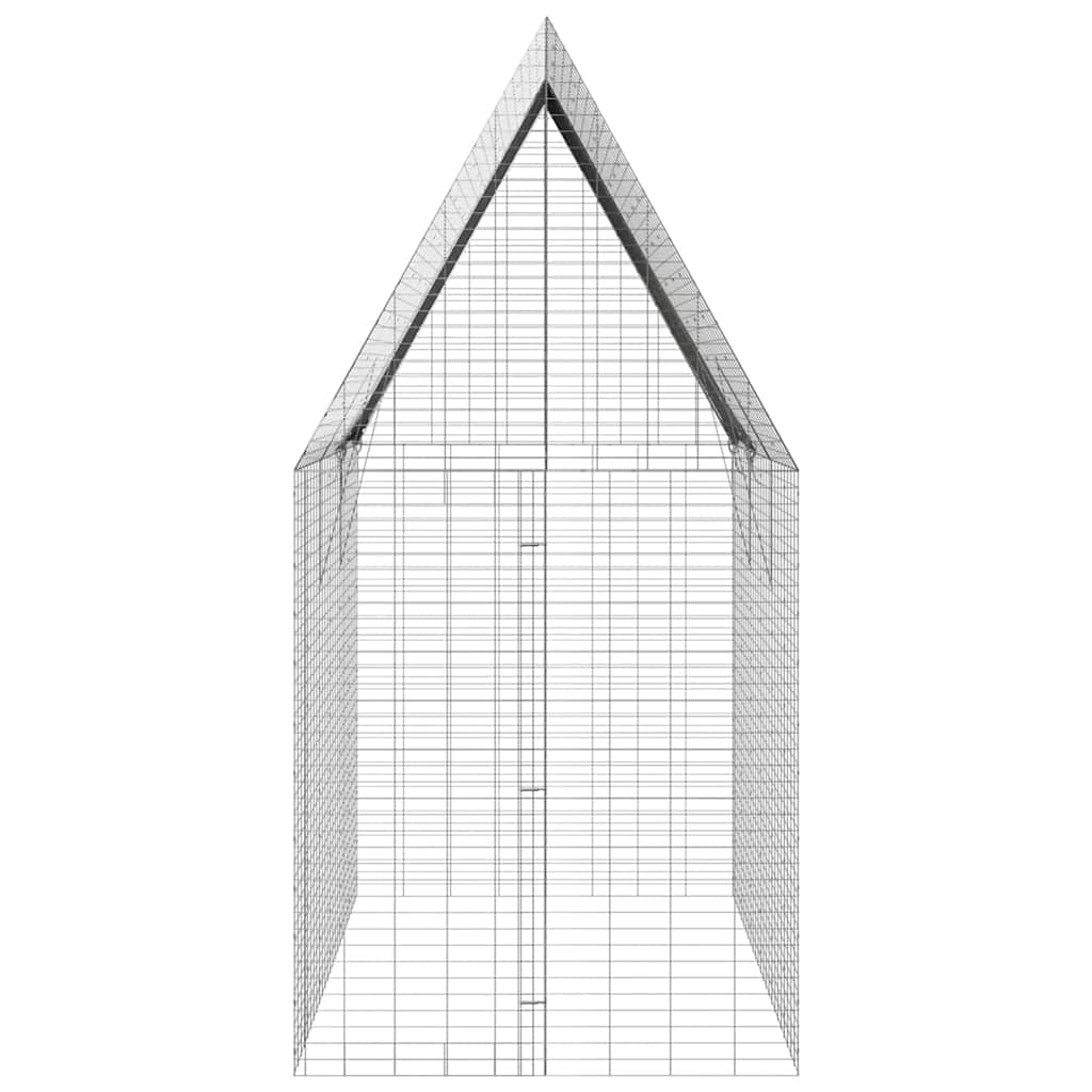 Rabbit Cage Silver 300 x 100 x 210 cm Galvanised Steel