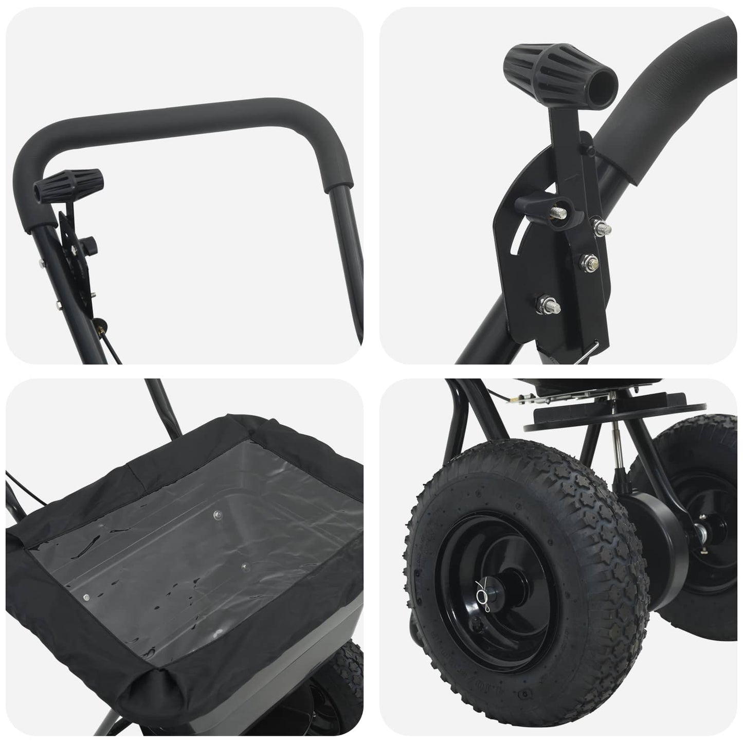 Spreader Black 53 x 81.5 x 78 cm PVC and Steel