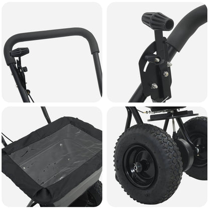 Spreader Black 53 x 81.5 x 78 cm PVC and Steel