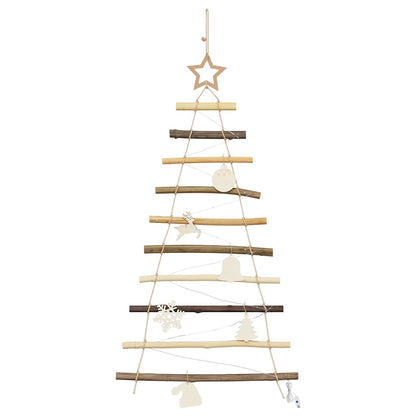 Christmas Tree with 30 LEDs Natural 90 cm Solid Ash Wood