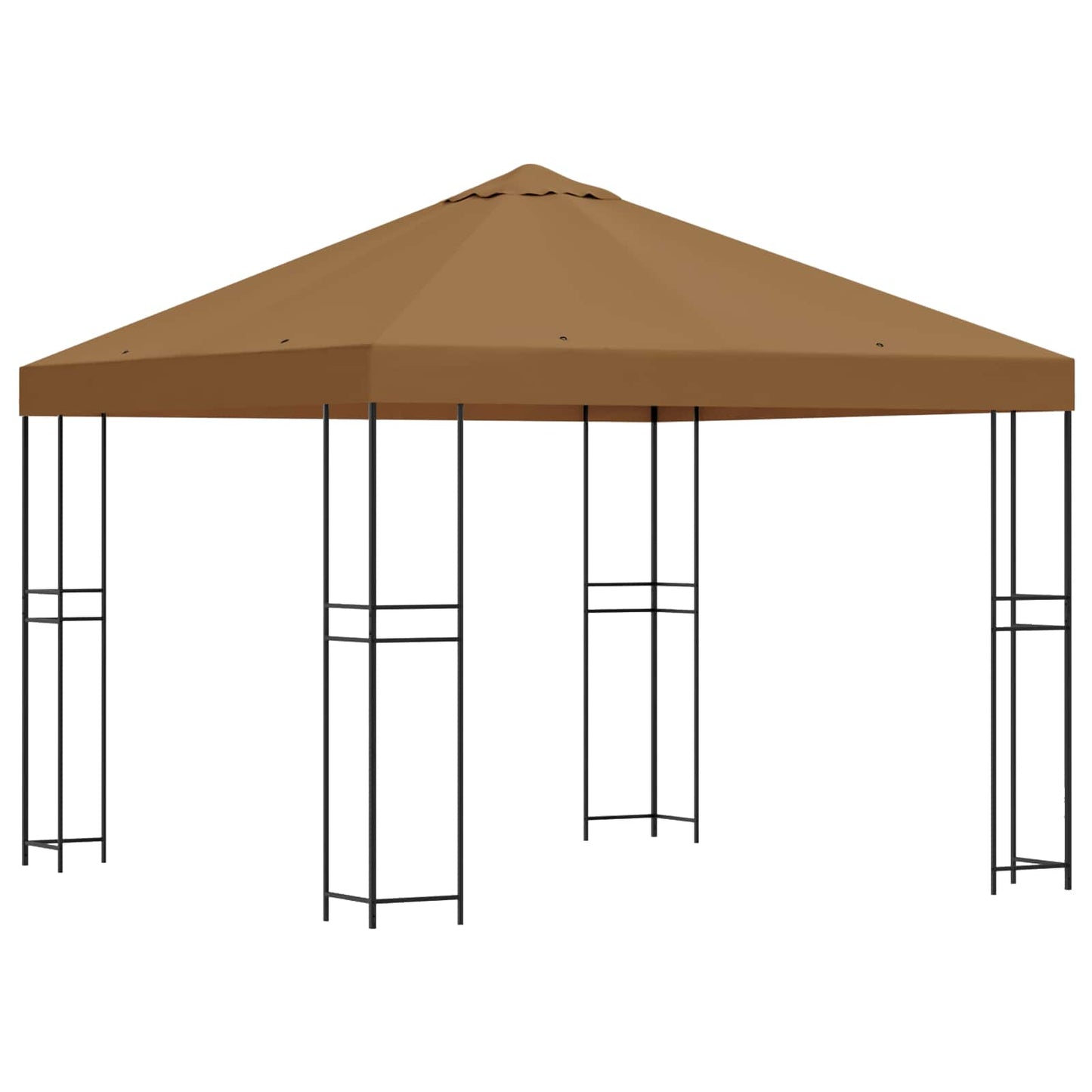 Gazebo 3 x 3 m Beige Polyester and Steel 190 gsm