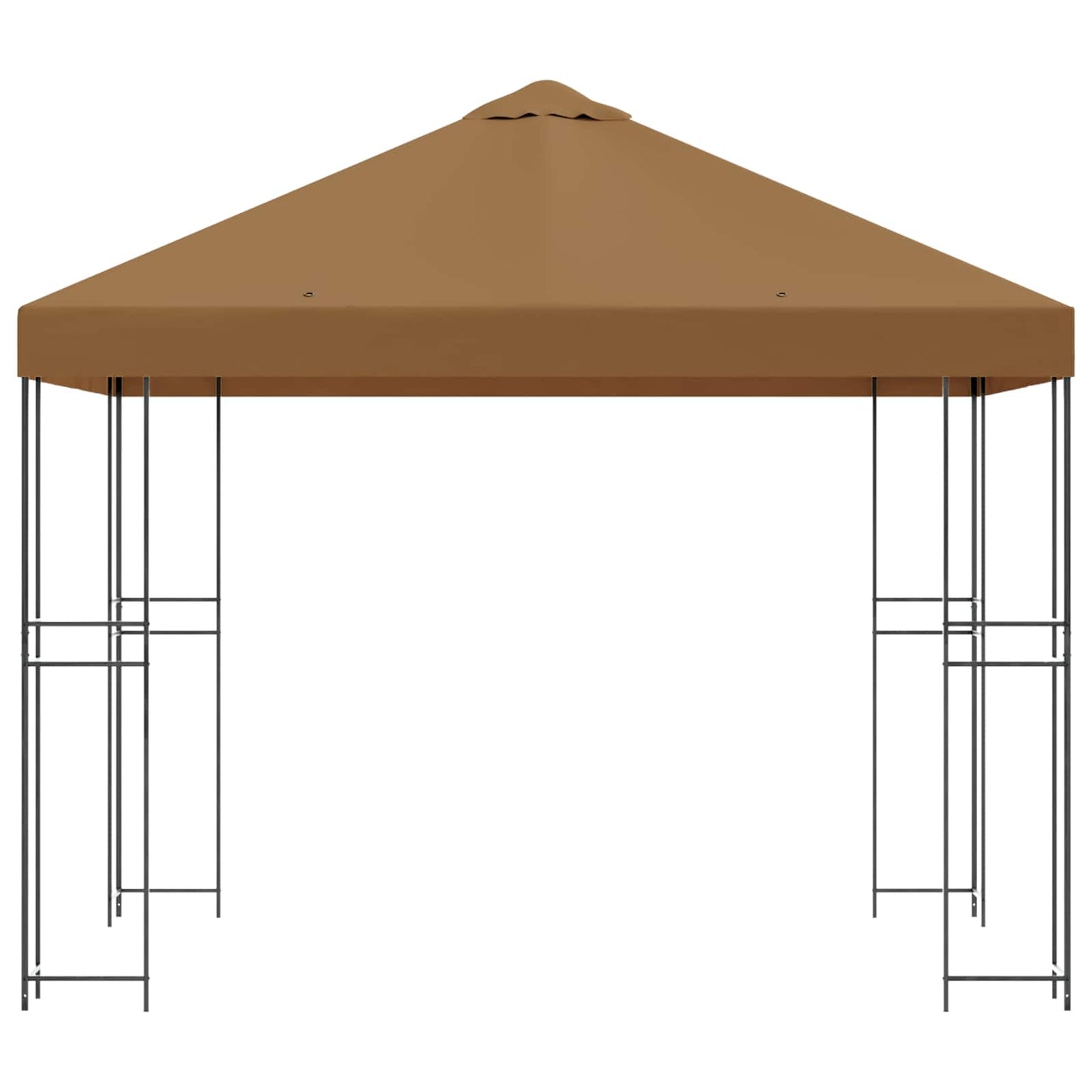 Gazebo 3 x 3 m Beige Polyester and Steel 190 gsm