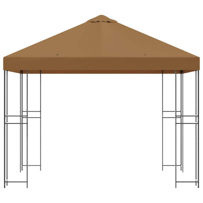 Gazebo 3 x 3 m Beige Polyester and Steel 190 gsm