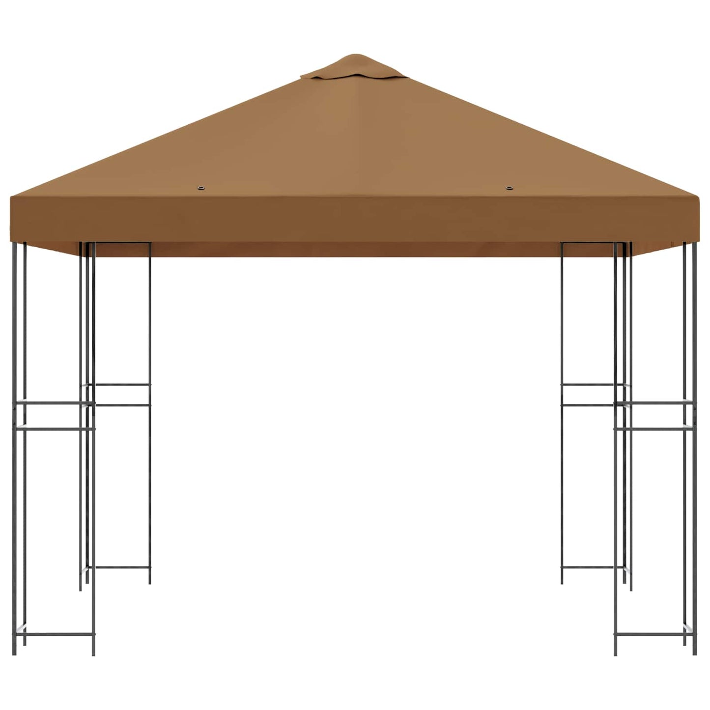 Gazebo 3 x 3 m Beige Polyester and Steel 190 gsm