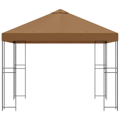Gazebo 3 x 3 m Beige Polyester and Steel 190 gsm
