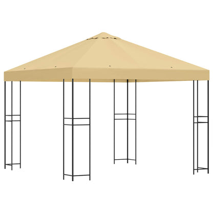 Gazebo 3 x 3 m Cream Polyester and Steel 190 gsm